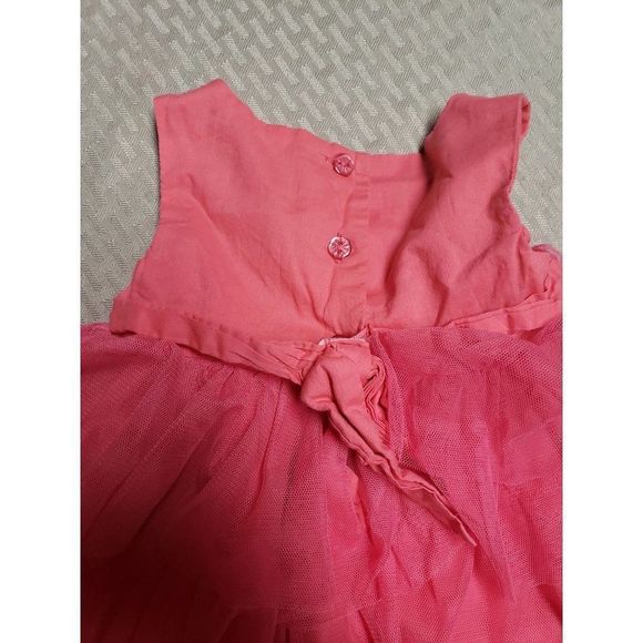 HEIRLOOM by Polly Flinders Pink 6-9m pink Dress   Ruffle lined roses party sleev - Picture 2 of 7